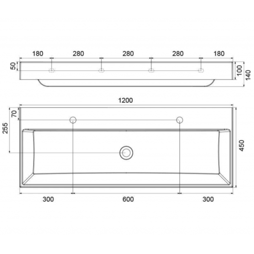 Раковина подвесная двойная Ravak Natural Duo XJO01212000 белая